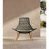 Maia Teak Marengo Relax Chair by Kettal featuring Marengo braided rope, teak legs, and a fog laminate seat cushion, luxury outdoor lounge chair for patios and terraces | Casa Design Group