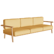 Teak Frame Bohemian Design Elegant Mambo 3 Seater Outdoor Sofa by Royal Botania Casa Design Group