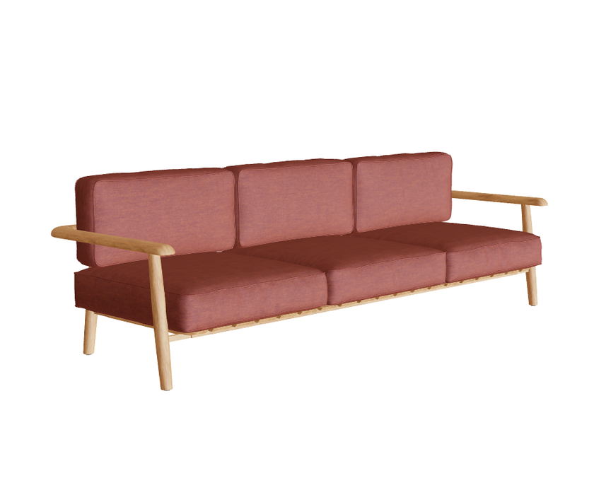 Teak Frame Bohemian Design Elegant Mambo 3 Seater Outdoor Sofa by Royal Botania Casa Design Group