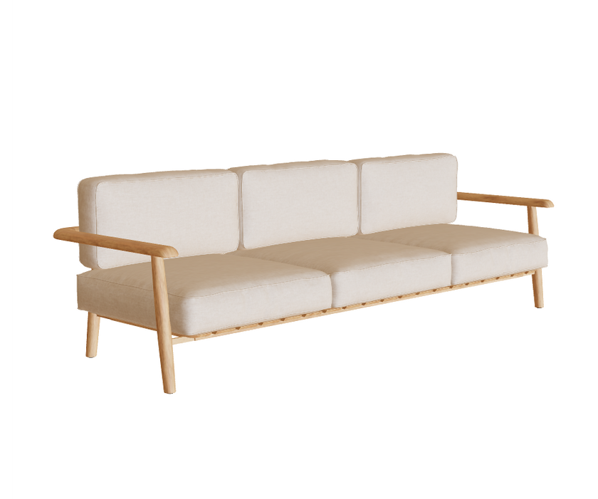 Teak Frame Bohemian Design Elegant Mambo 3 Seater Outdoor Sofa by Royal Botania Casa Design Group
