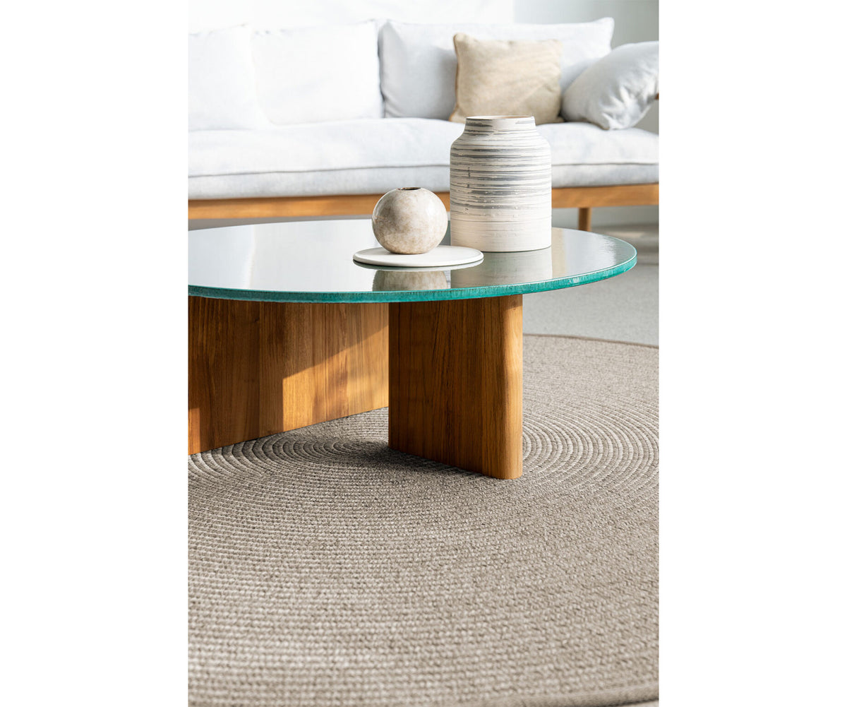 Luxury Materia Coffee Table by Atmosphera with Teak Base Casa Design Group