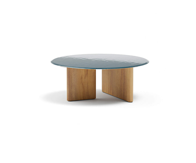 Luxury Materia Coffee Table by Atmosphera with Teak Base Casa Design Group