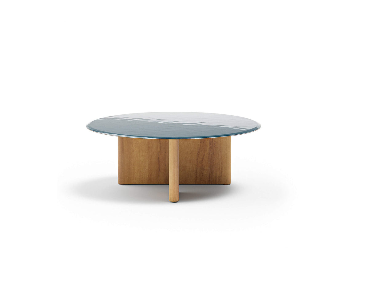 Luxury Materia Coffee Table by Atmosphera with Teak Base Casa Design Group