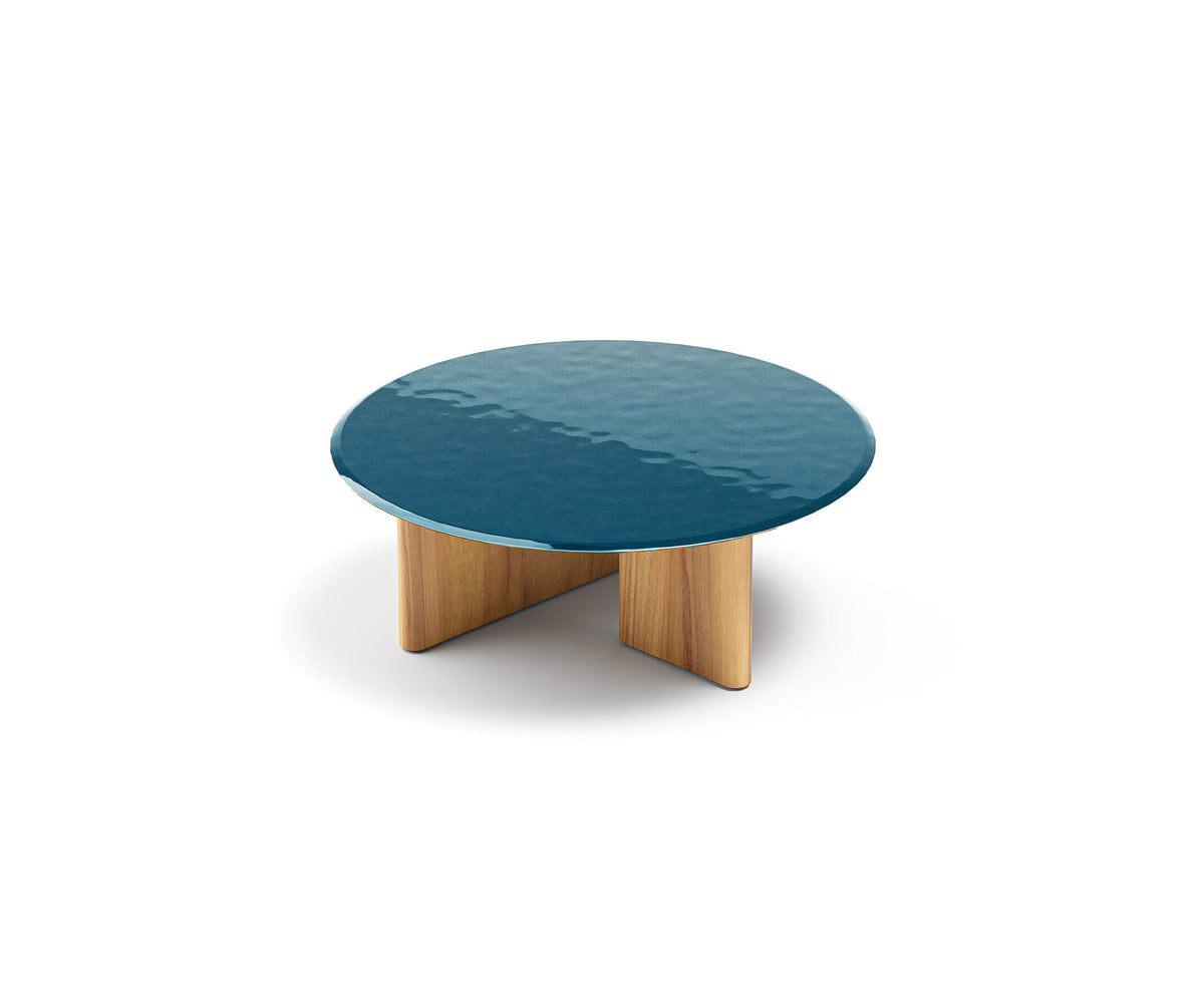 Luxury Materia Coffee Table by Atmosphera with Teak Base Casa Design Group
