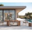 Modern Materia Outdoor Dining Table in Textured Glass Casa Design Group