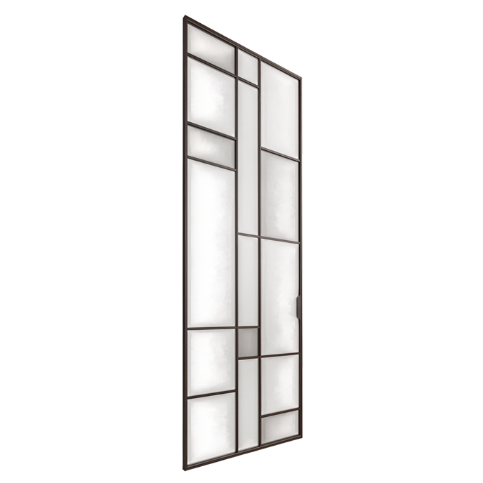 Maxi Sliding Door System with expansive glass panels, aluminum frames and decorative grid patterns by Rimadesio | Casa Design Group