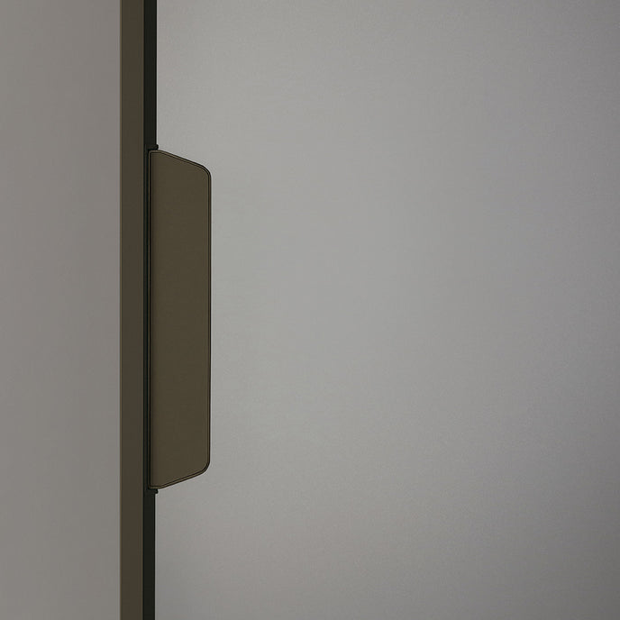 Maxi Sliding Door System with expansive glass panels, aluminum frames and decorative grid patterns by Rimadesio | Casa Design Group