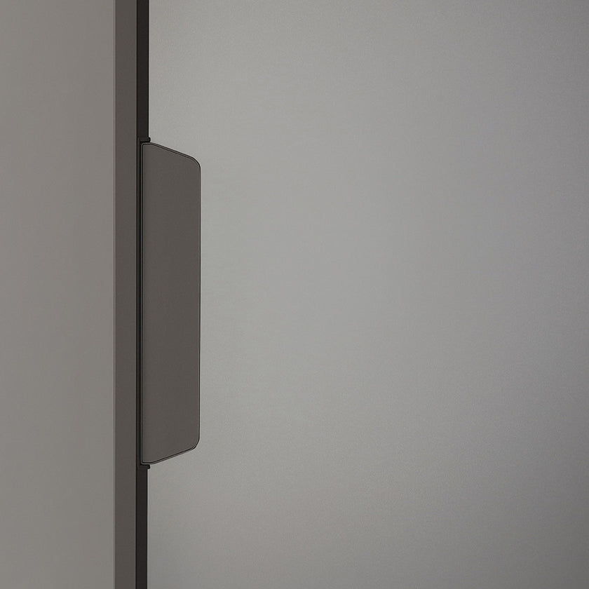 Maxi Sliding Door System with expansive glass panels, aluminum frames and decorative grid patterns by Rimadesio | Casa Design Group