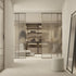 Maxi Sliding Door System with expansive glass panels, aluminum frames and decorative grid patterns by Rimadesio | Casa Design Group