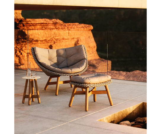 Mbrace Lounge Chair by Dedon | Teak and Handwoven Outdoor Seating by Sebastian Herkner | Casa Design Group