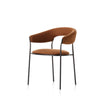 MDF Italia Archie Dining Armchair by Yabu Pushelberg with a tubular steel frame and upholstered seat | Casa Design Group