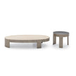 Mekki coffee table by Ditre Italia with an exposed metal frame and marble or glass top.