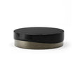 Merian Coffee Table by Capital with a glossy lacquered round top and metallic base.