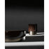 Merian Coffee Table by Capital with a glossy lacquered round top and metallic base.