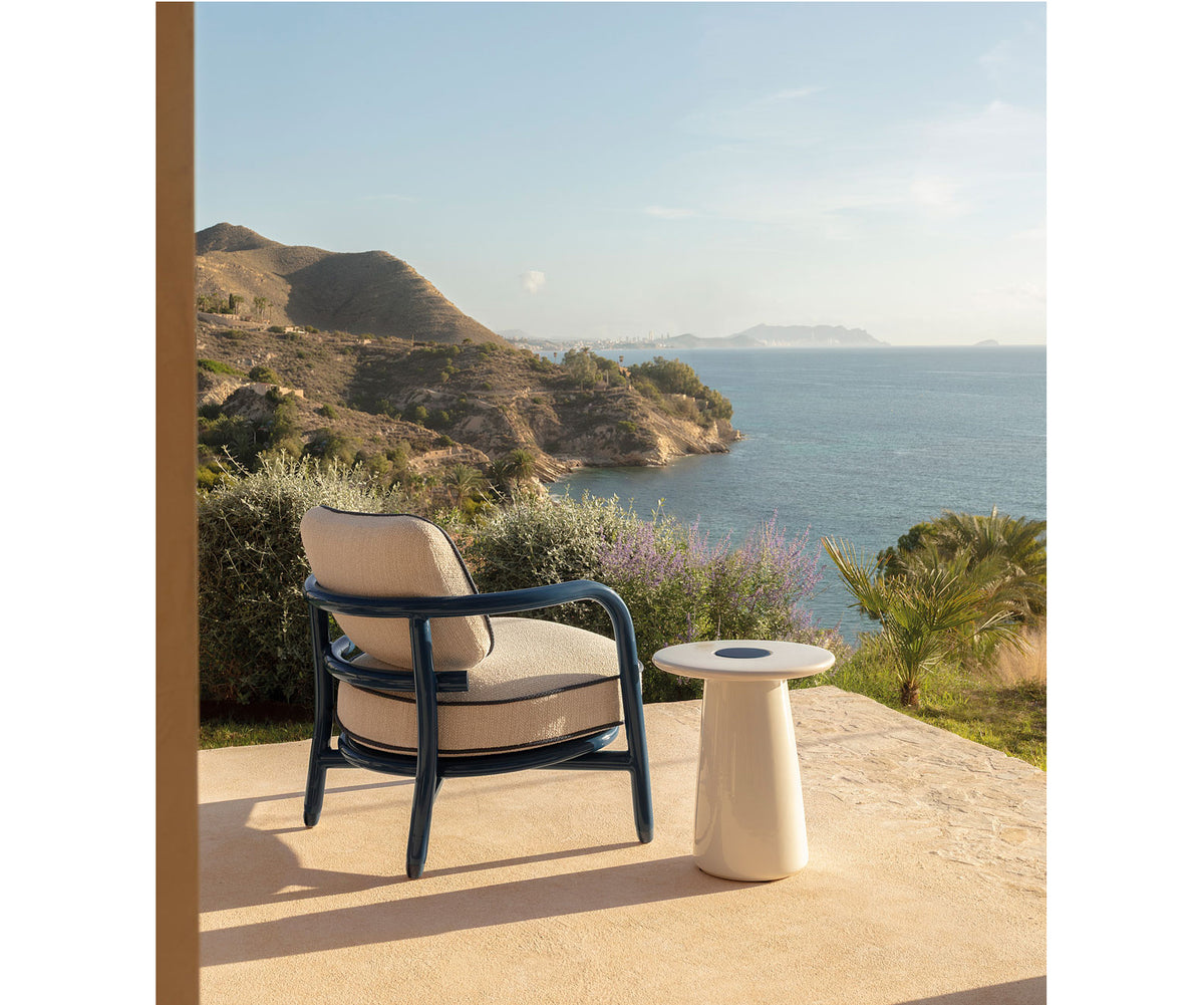 Meridies Ceramic Round Side Table by Expormim Outdoor Side Table Casa Design Group