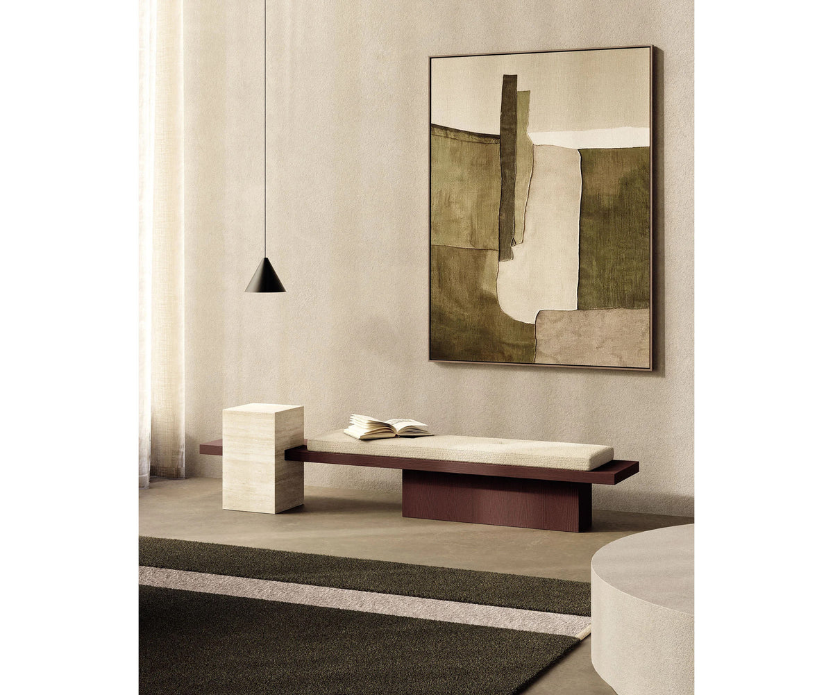 Metis Panca Bench by Frigerio contemporary upholstered bench Casa Design Group