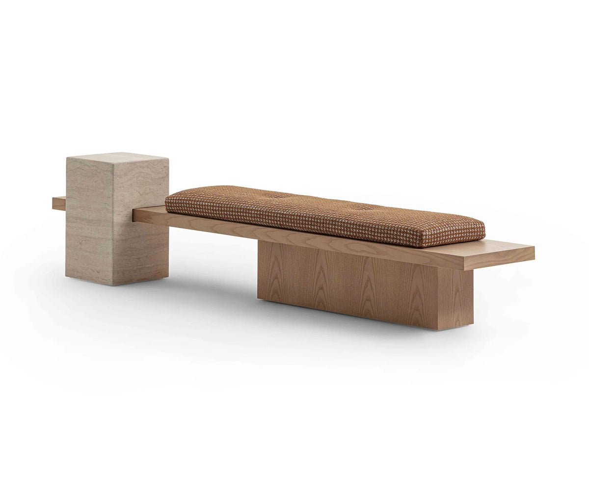 Metis Panca Bench by Frigerio contemporary upholstered bench Casa Design Group