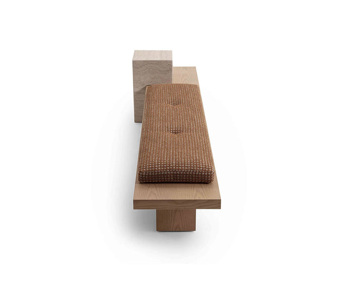 Metis Panca Bench by Frigerio contemporary upholstered bench Casa Design Group