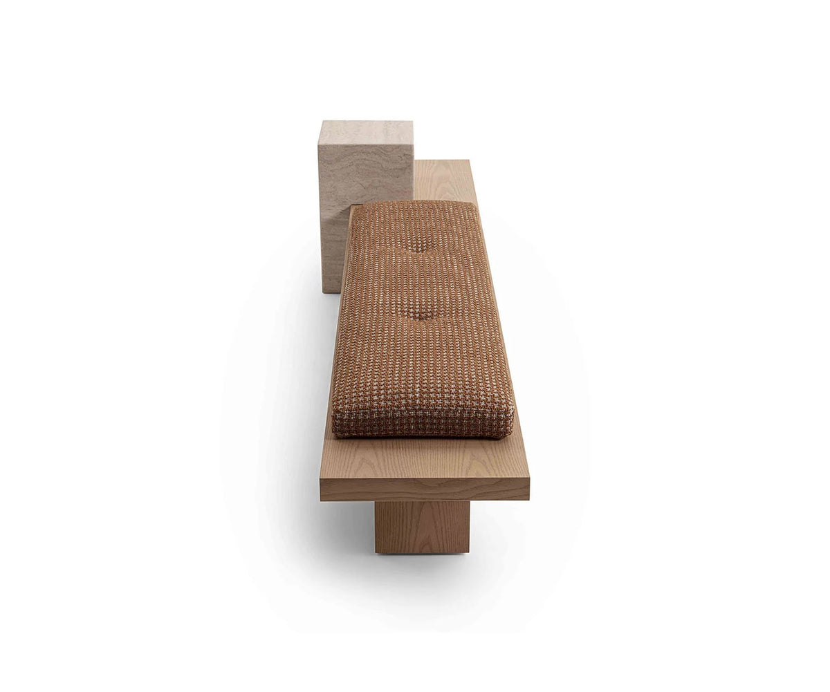 Metis Panca Bench by Frigerio contemporary upholstered bench Casa Design Group