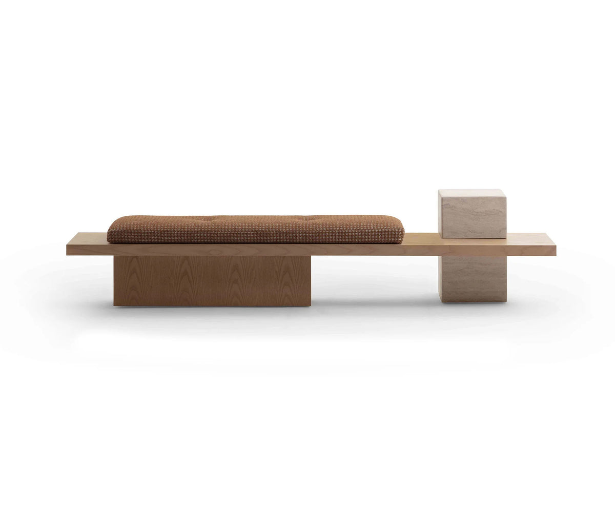 Metis Panca Bench by Frigerio contemporary upholstered bench Casa Design Group