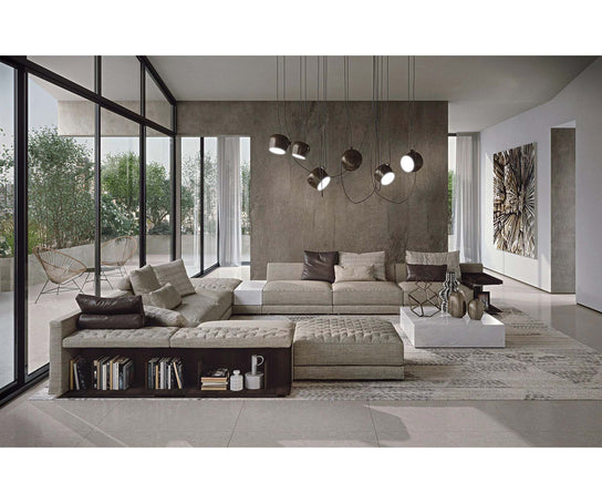Miller Sectional Sofa by Frigerio modular designer sectional sofa with customizable configurations and contemporary Italian design | Casa Design Group