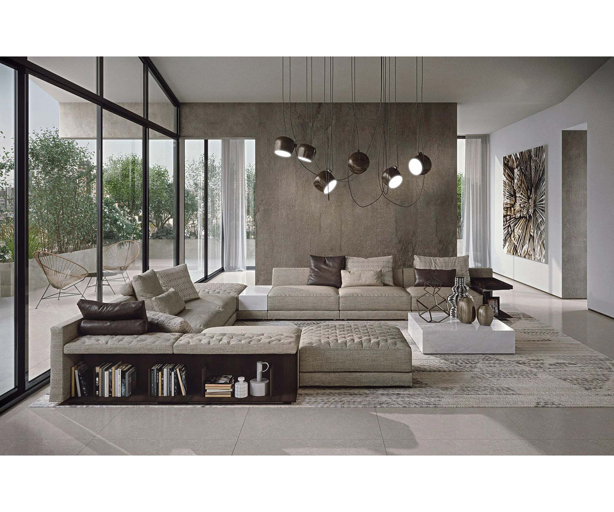 Miller Sectional Sofa by Frigerio modular designer sectional sofa with customizable configurations and contemporary Italian design | Casa Design Group
