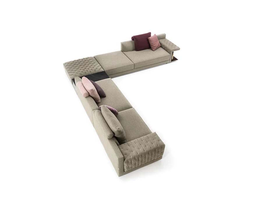 Miller Sectional Sofa by Frigerio modular designer sectional sofa with customizable configurations and contemporary Italian design | Casa Design Group
