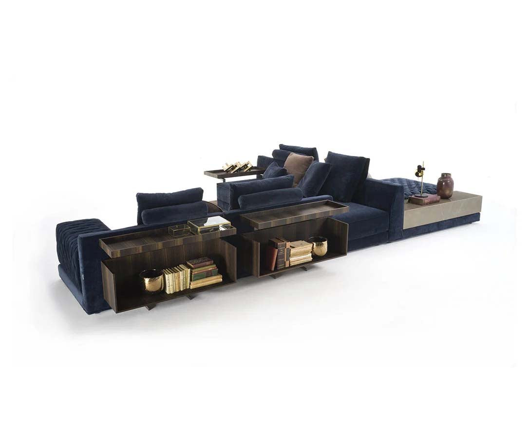 Miller Sectional Sofa by Frigerio modular designer sectional sofa with customizable configurations and contemporary Italian design | Casa Design Group