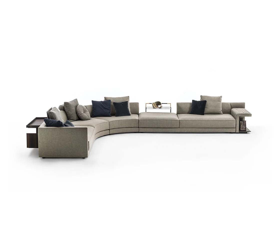 Miller Sectional Sofa by Frigerio modular designer sectional sofa with customizable configurations and contemporary Italian design | Casa Design Group