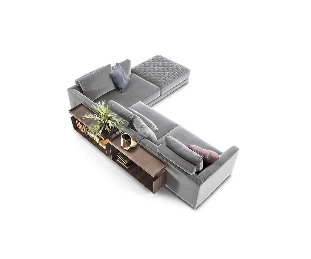 Miller Sectional Sofa by Frigerio modular designer sectional sofa with customizable configurations and contemporary Italian design | Casa Design Group