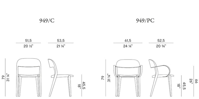 High End Minima Chairs by Potocco Casa Design Group