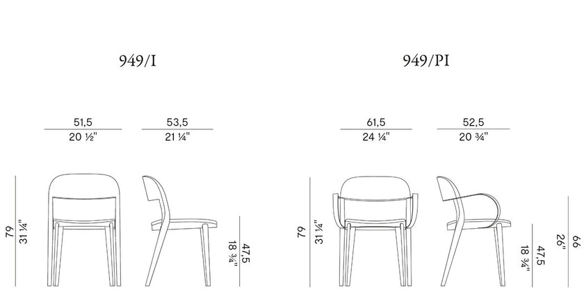 High End Minima Chairs by Potocco Casa Design Group