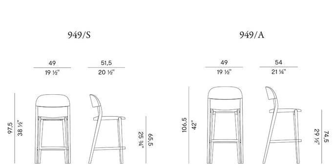 High End Minima Stools by Potocco Casa Design Group