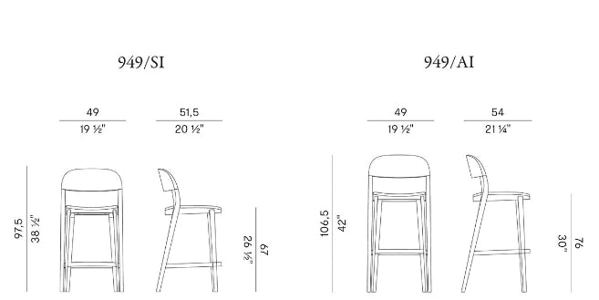 High End Minima Stools by Potocco Casa Design Group