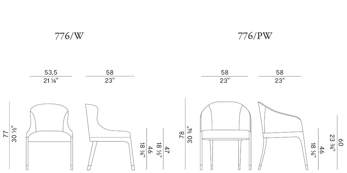 High End Miura Dining Armchairs by Potocco Casa Design Group
