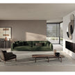 Amanda Lounge Chair by Frigerio featuring sculptural suspended armrests, a solid ashwood base, and premium Italian upholstery | Casa Design Group