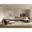 Amanda Lounge Chair by Frigerio featuring sculptural suspended armrests, a solid ashwood base, and premium Italian upholstery | Casa Design Group