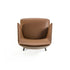 Amanda Lounge Chair by Frigerio featuring sculptural suspended armrests, a solid ashwood base, and premium Italian upholstery | Casa Design Group