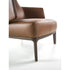 Amanda Lounge Chair by Frigerio featuring sculptural suspended armrests, a solid ashwood base, and premium Italian upholstery | Casa Design Group