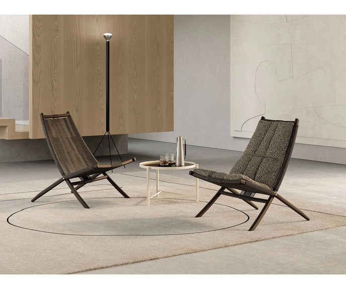 Huli Lounge Chair by Frigerio with solid ashwood frame, braided rope detailing, and premium Italian upholstery | Casa Design Group