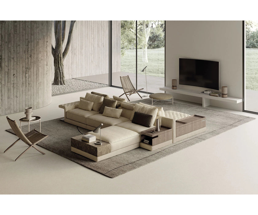 Huli Lounge Chair by Frigerio with solid ashwood frame, braided rope detailing, and premium Italian upholstery | Casa Design Group