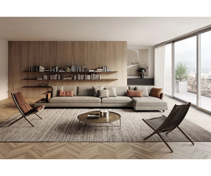 Huli Lounge Chair by Frigerio with solid ashwood frame, braided rope detailing, and premium Italian upholstery | Casa Design Group