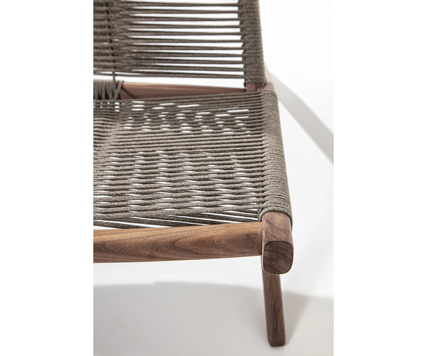 Huli Lounge Chair by Frigerio with solid ashwood frame, braided rope detailing, and premium Italian upholstery | Casa Design Group