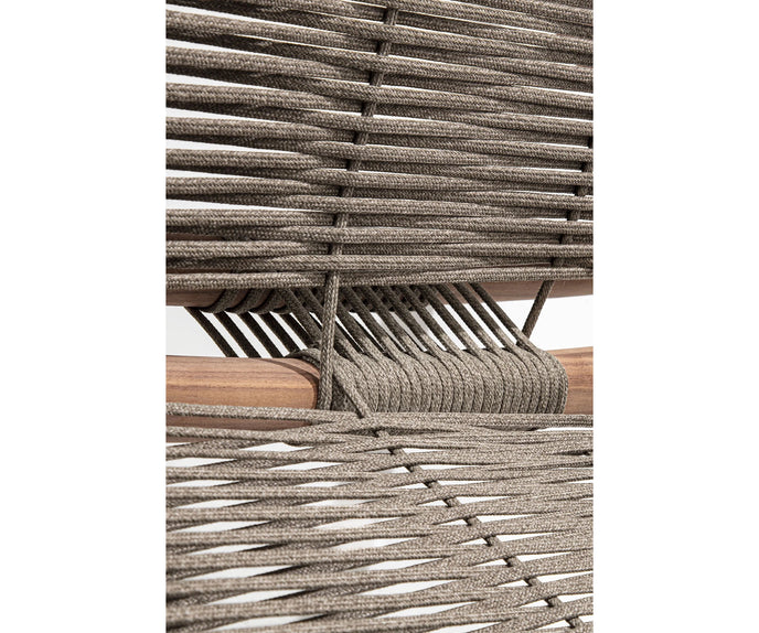 Huli Lounge Chair by Frigerio with solid ashwood frame, braided rope detailing, and premium Italian upholstery | Casa Design Group