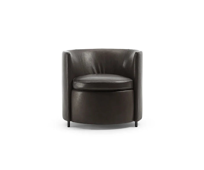 Lou Armchair by Frigerio featuring a contemporary tub silhouette, premium upholstery, and elegant Italian craftsmanship | Casa Design Group