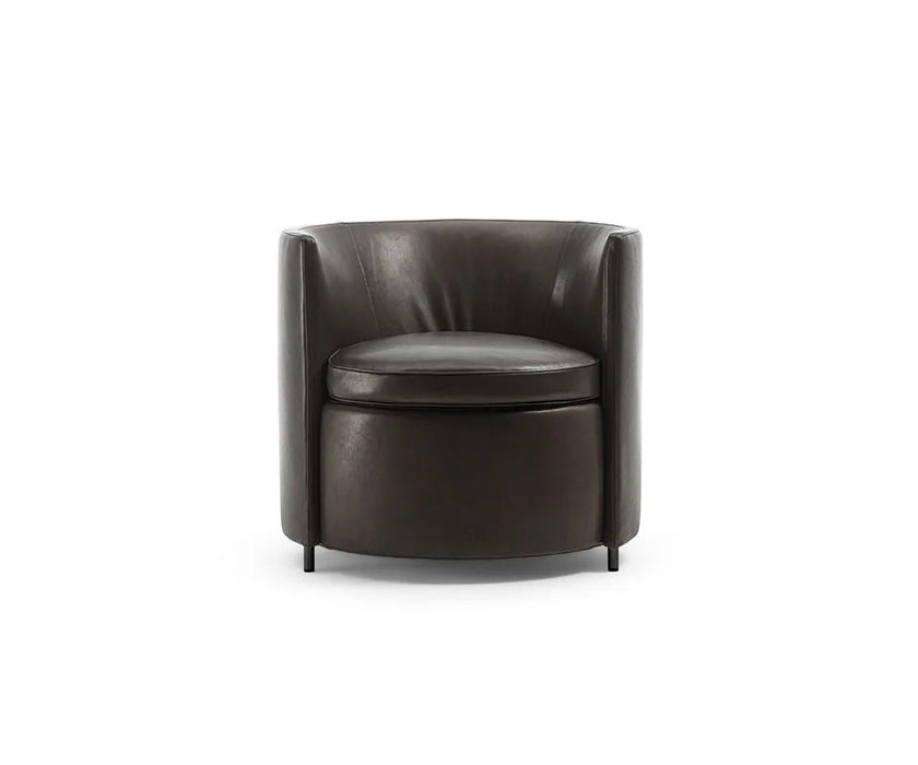 Lou Armchair by Frigerio featuring a contemporary tub silhouette, premium upholstery, and elegant Italian craftsmanship | Casa Design Group