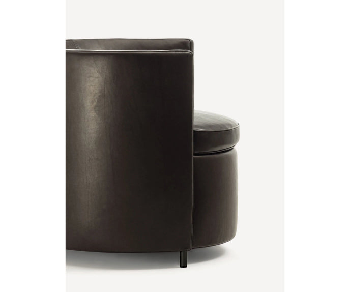 Lou Armchair by Frigerio featuring a contemporary tub silhouette, premium upholstery, and elegant Italian craftsmanship | Casa Design Group