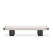 Molteni&C Tibeau upholstered bedroom bench with solid wood frame designed by GamFratesi.