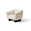 Mon-Cloud Lounge Chair by Cassina designed by Patricia Urquiola with a sculptural upholstered form and wooden base.