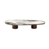 Monaco coffee table by Rugiano with a hand-hammered bronze base and sculptural top.